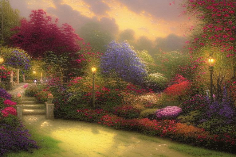 Thomas Kinkade painting generator ― Perchance